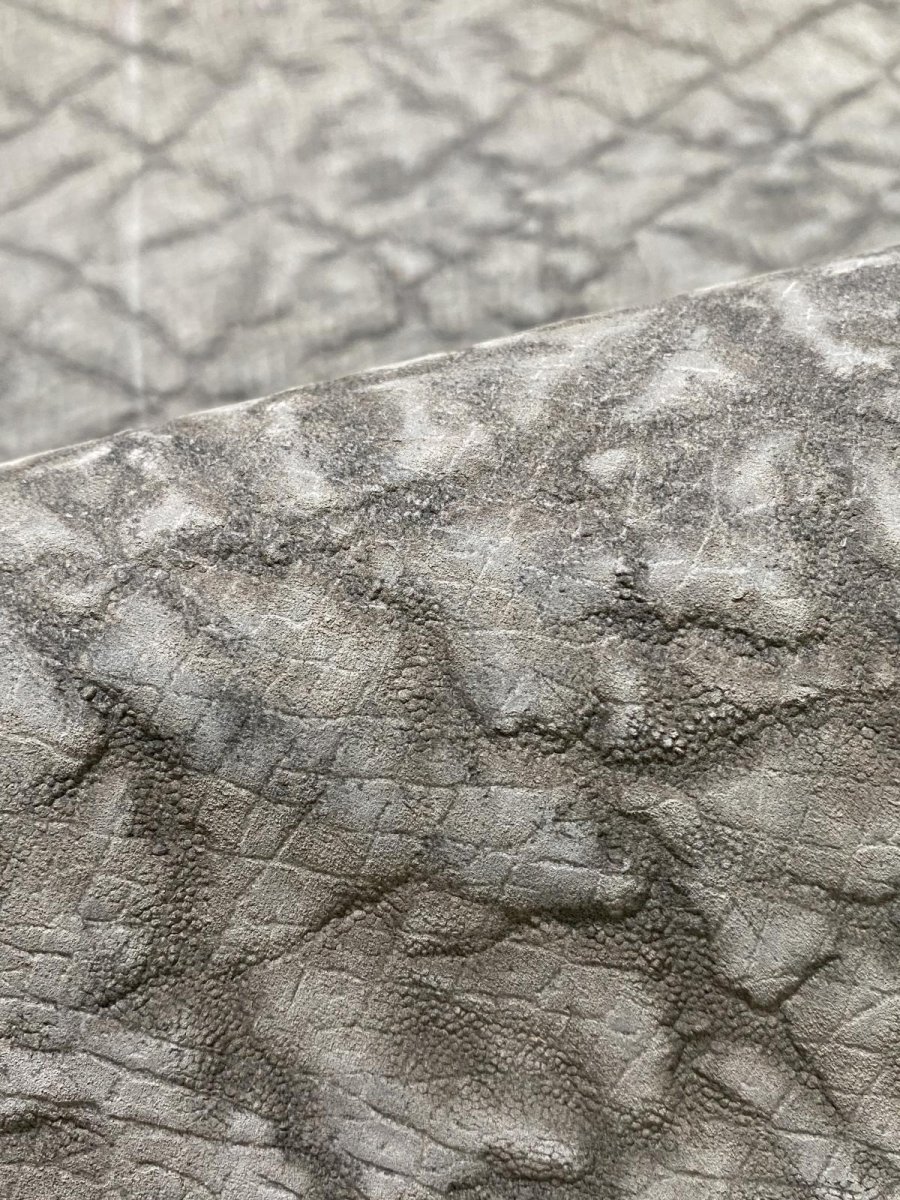 画像8: ヒポポタマス　カバ革　エンボス　グレー  ヒポレザー　かば革　型押し　 (8)