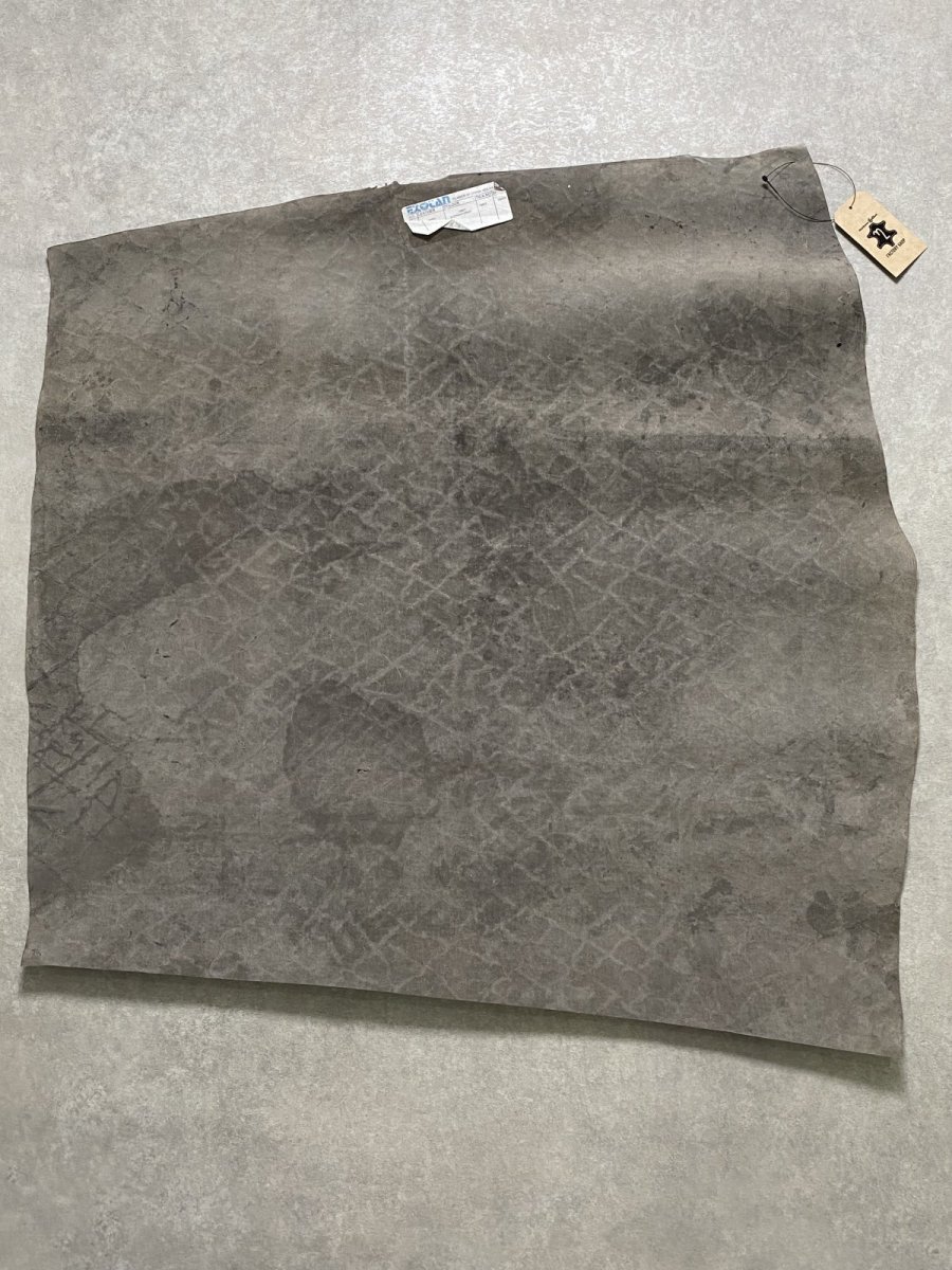 画像10: ヒポポタマス　カバ革　エンボス　グレー  ヒポレザー　かば革　型押し　 (10)