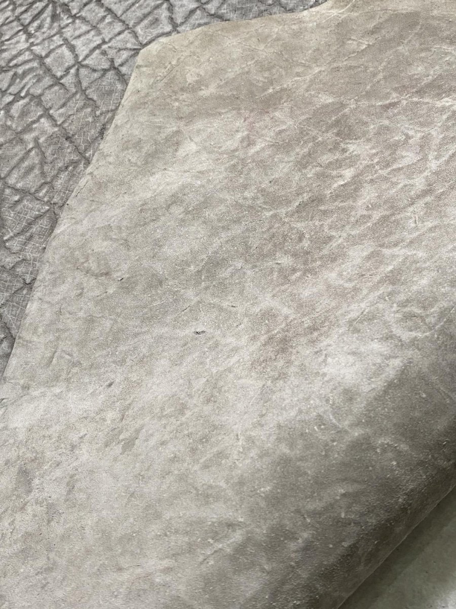 画像8: ヒポポタマス　カバ革　エンボス　グレー  ヒポレザー　かば革　型押し　 (8)