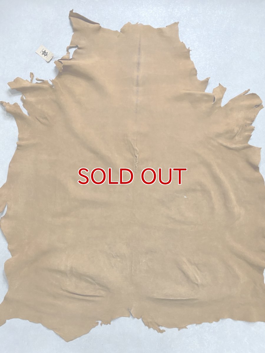 画像1: KUDUクードゥー　 床革スウェード　キャメル　クーズー (1)