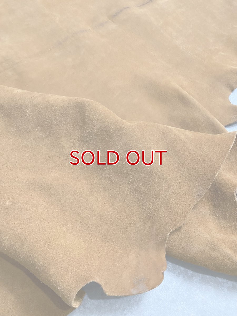 画像2: KUDUクードゥー　 床革スウェード　キャメル　クーズー (2)