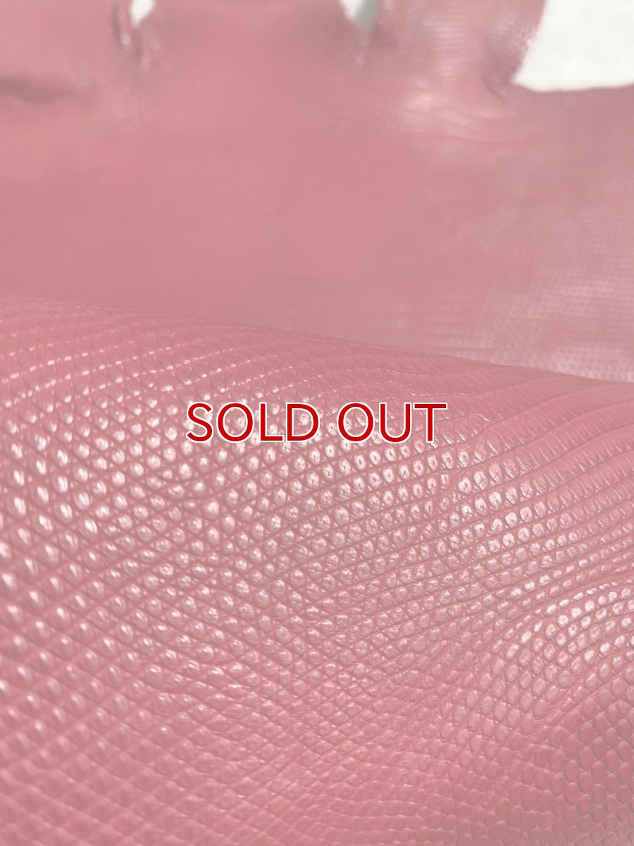 画像7: リザード　トカゲ革　マットレッド　29cm　エキゾチックレザー (7)