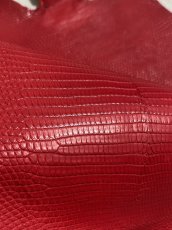 画像7: リザード　トカゲ革　マットレッド　29cm　エキゾチックレザー (7)