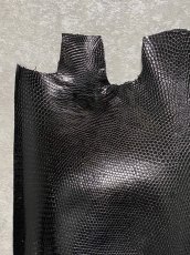 画像4: リザード　トカゲ革　ブラック　29cm　エキゾチックレザー (4)