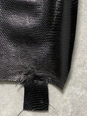 画像7: リザード　トカゲ革　ブラック　29cm　エキゾチックレザー (7)