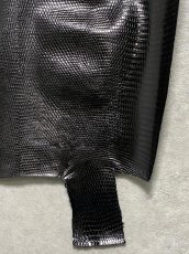 画像6: リザード　トカゲ革　ブラック　29cm　エキゾチックレザー (6)