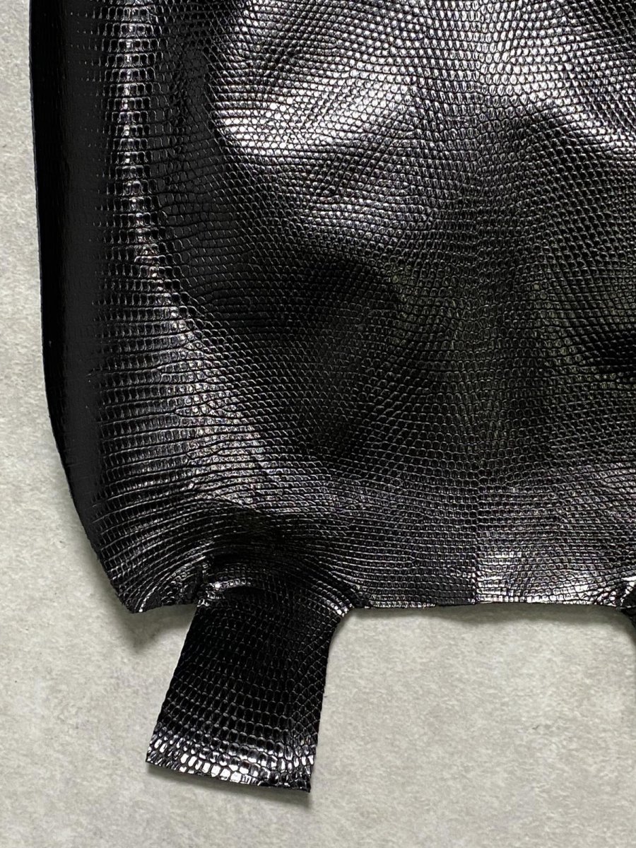 画像6: リザード　トカゲ革　ブラック　29cm　エキゾチックレザー (6)