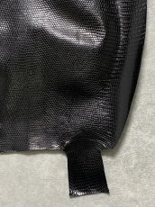 画像7: リザード　トカゲ革　ブラック　29cm　エキゾチックレザー (7)