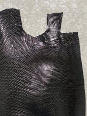 画像5: リザード　トカゲ革　ブラック　29cm　エキゾチックレザー (5)