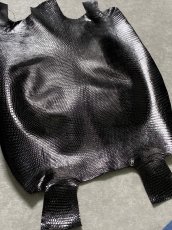 画像2: リザード　トカゲ革　ブラック　29cm　エキゾチックレザー (2)