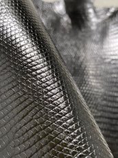 画像3: リザード　トカゲ革　ブラック　29cm　エキゾチックレザー (3)