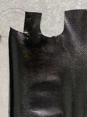 画像3: リザード　トカゲ革　ブラック　29cm　エキゾチックレザー (3)