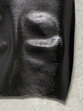 画像7: リザード　トカゲ革　ブラック　29cm　エキゾチックレザー (7)