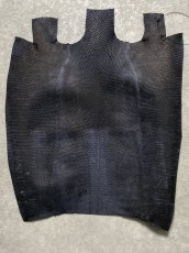 画像8: リザード　トカゲ革　ブラック　29cm　エキゾチックレザー (8)