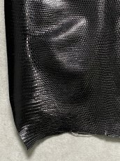 画像6: リザード　トカゲ革　ブラック　29cm　エキゾチックレザー (6)