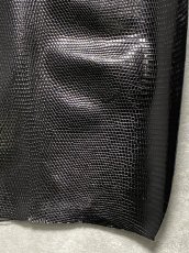 画像7: リザード　トカゲ革　ブラック　29cm　エキゾチックレザー (7)