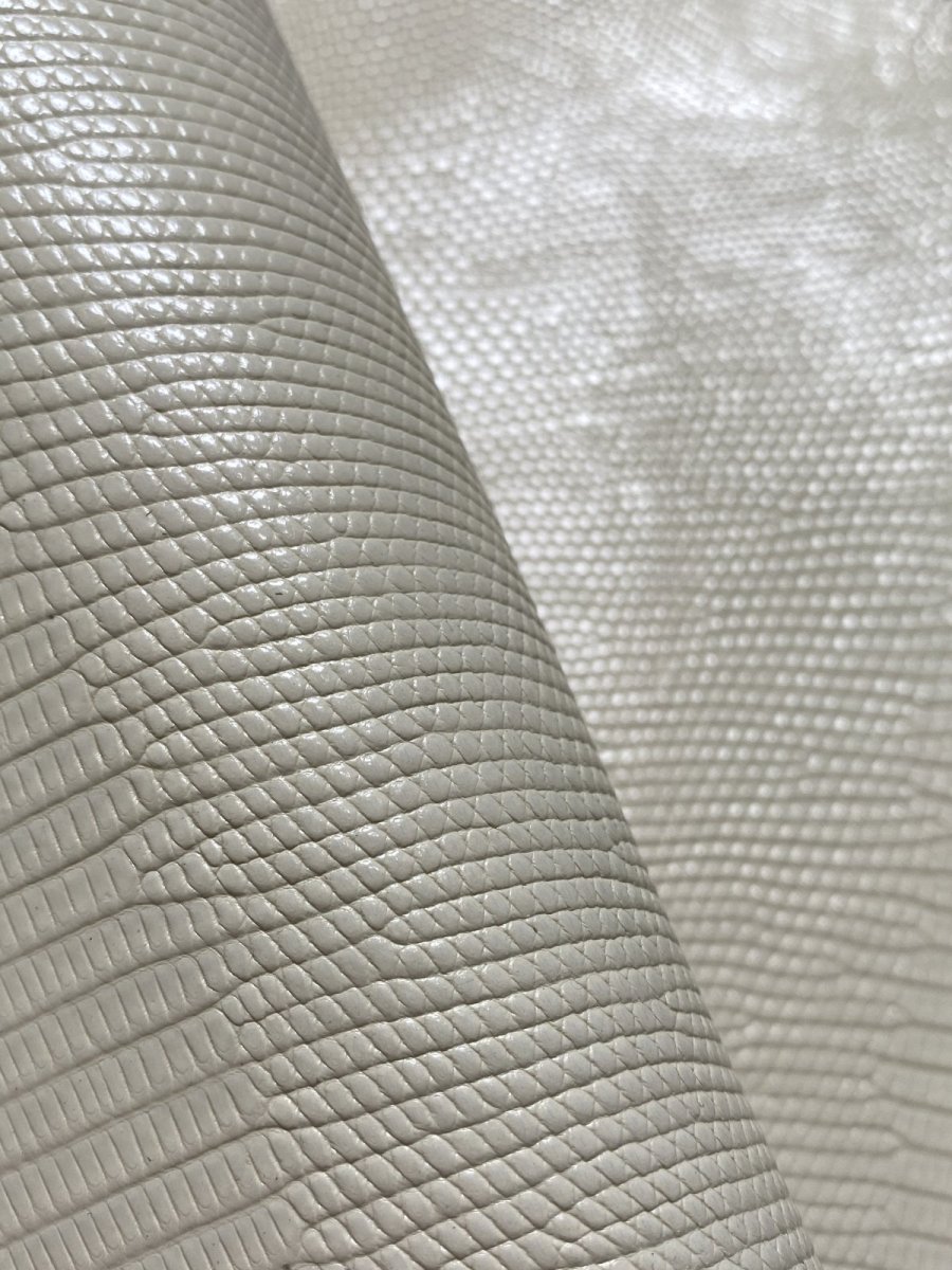 画像3: リザード　トカゲ革　オフホワイト　28cm　エキゾチックレザー (3)