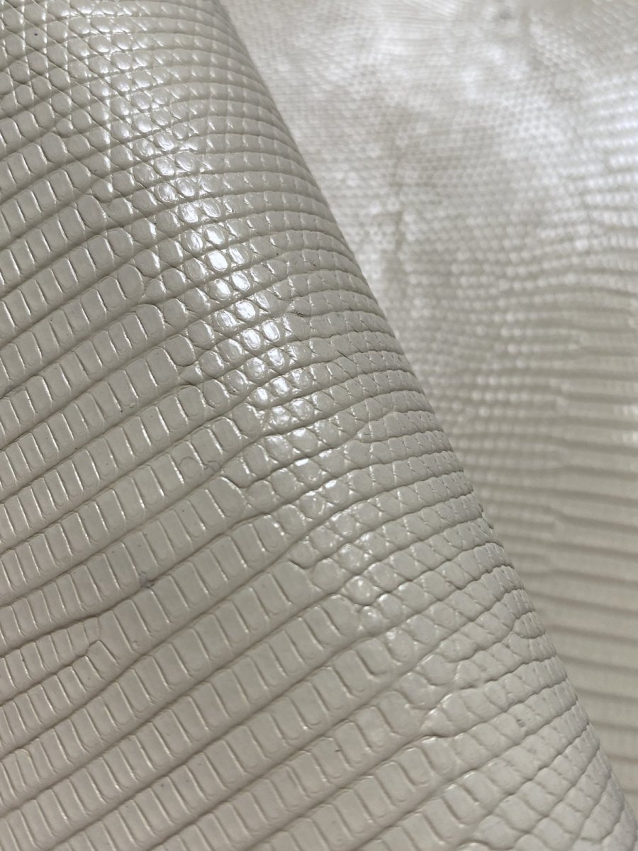 画像3: リザード　トカゲ革　オフホワイト　28cm　エキゾチックレザー (3)
