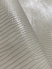 画像3: リザード　トカゲ革　オフホワイト　28cm　エキゾチックレザー (3)