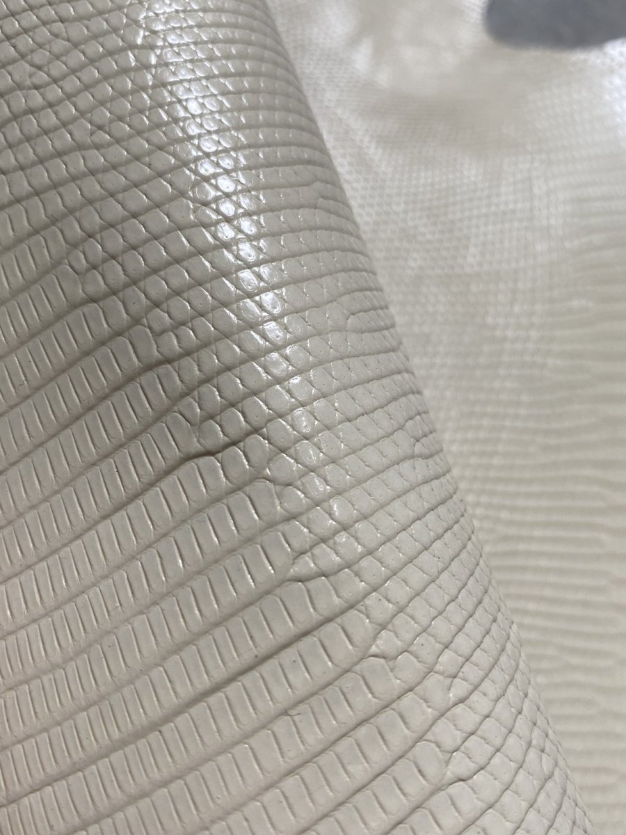 画像2: リザード　トカゲ革　オフホワイト　28cm　エキゾチックレザー (2)