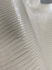 画像2: リザード　トカゲ革　オフホワイト　28cm　エキゾチックレザー (2)