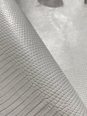 画像7: リザード　トカゲ革　ホワイト　29cm　エキゾチックレザー (7)