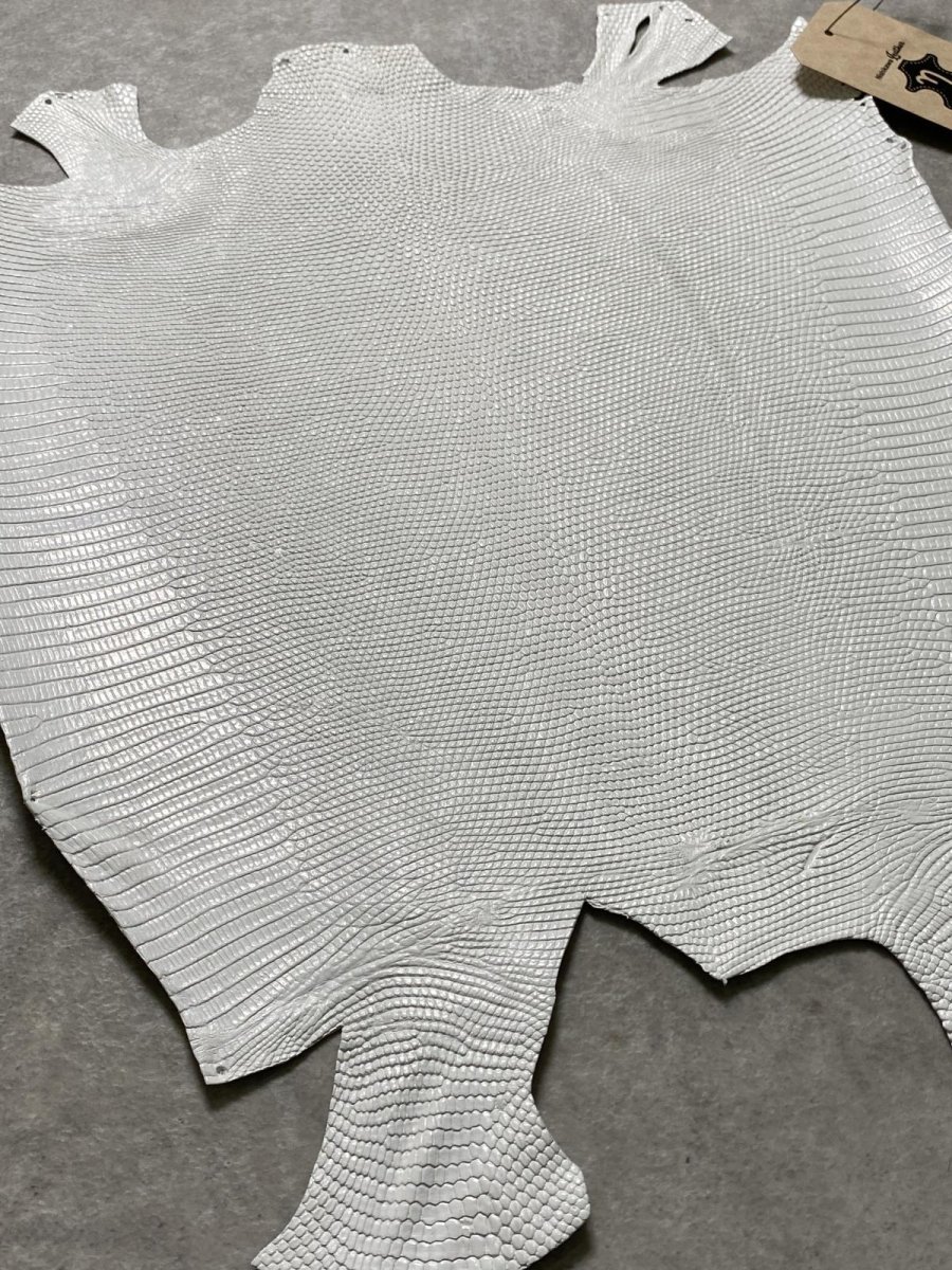 画像6: リザード　トカゲ革　ホワイト　29cm　エキゾチックレザー (6)