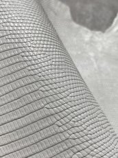 画像7: リザード　トカゲ革　ホワイト　29cm　エキゾチックレザー (7)