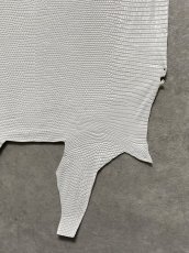 画像5: リザード　トカゲ革　ホワイト　29cm　エキゾチックレザー (5)