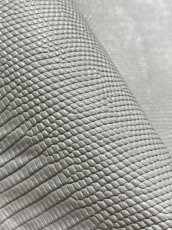 画像7: リザード　トカゲ革　ホワイト　29cm　エキゾチックレザー (7)