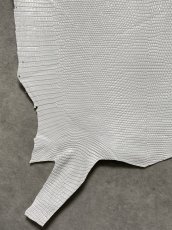 画像4: リザード　トカゲ革　ホワイト　28cm　エキゾチックレザー (4)