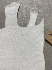 画像3: リザード　トカゲ革　ホワイト　28cm　エキゾチックレザー (3)
