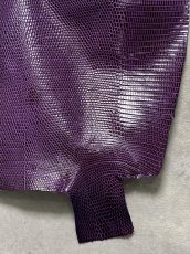 画像5: リザード　トカゲ革　パープル　28cm　エキゾチックレザー (5)