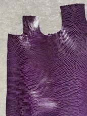 画像2: リザード　トカゲ革　パープル　28cm　エキゾチックレザー (2)