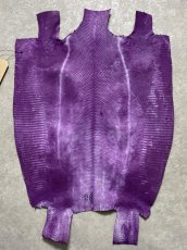 画像8: リザード　トカゲ革　パープル　28cm　エキゾチックレザー (8)