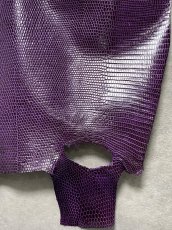 画像5: リザード　トカゲ革　パープル　28cm　エキゾチックレザー (5)