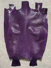 画像1: リザード　トカゲ革　パープル　28cm　エキゾチックレザー (1)