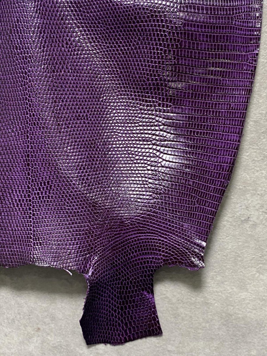 画像5: リザード　トカゲ革　パープル　28cm　エキゾチックレザー (5)