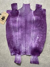 画像8: リザード　トカゲ革　パープル　28cm　エキゾチックレザー (8)