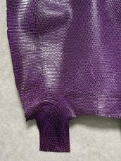画像4: リザード　トカゲ革　パープル　28cm　エキゾチックレザー (4)