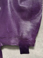 画像5: リザード　トカゲ革　パープル　28cm　エキゾチックレザー (5)