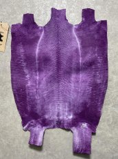 画像8: リザード　トカゲ革　パープル　28cm　エキゾチックレザー (8)