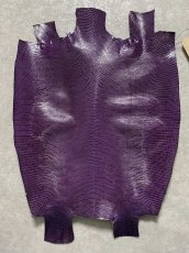 画像1: リザード　トカゲ革　パープル　28cm　エキゾチックレザー (1)