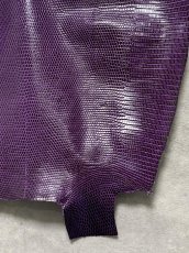 画像5: リザード　トカゲ革　パープル　28cm　エキゾチックレザー (5)