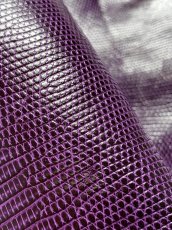 画像7: リザード　トカゲ革　パープル　28cm　エキゾチックレザー (7)