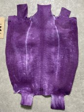 画像8: リザード　トカゲ革　パープル　28cm　エキゾチックレザー (8)