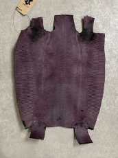 画像6: リザード　トカゲ革　ブラック　29cm　エキゾチックレザー (6)