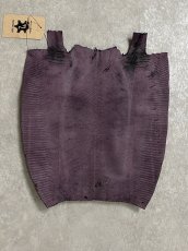 画像6: リザード　トカゲ革　ブラック　29cm　エキゾチックレザー (6)