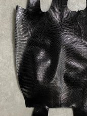 画像3: リザード　トカゲ革　ブラック　29cm　エキゾチックレザー (3)