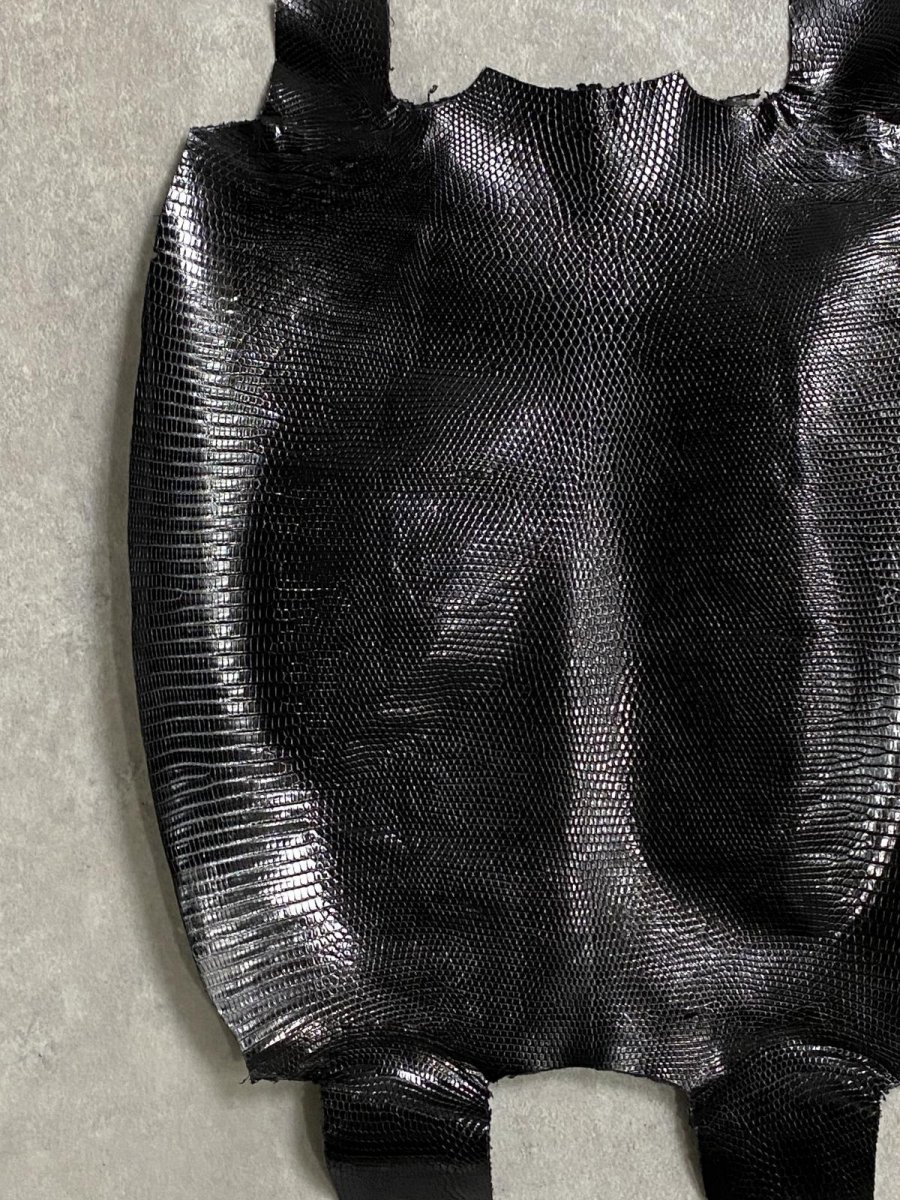 画像3: リザード　トカゲ革　ブラック　31cm　エキゾチックレザー (3)